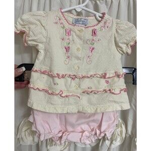 2pc Baby Grand Summer Top with Sarah Louise Diaper Cover 3/6mths